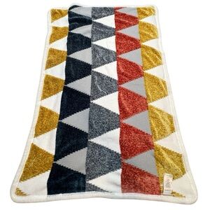 Pottery Barn Kids Triangles Chenille baby blanket multicolor